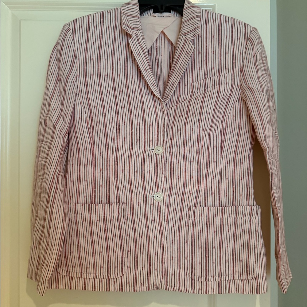 ATM Linen Striped Blazer